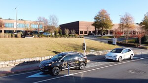 Peachtree Corners Smart City and The Ray Install USA's First Road Surface Solar Panels on Autonomous Vehicle Lane