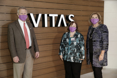 FIU Herbert Wertheim College of Medicine Dean Robert Sackstein, M.D., Ph.D.; with Patty Husted and Betty Bel from VITAS