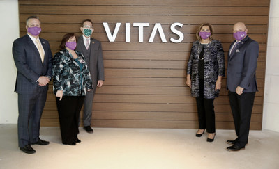 Nick Westfall and Patty Husted from VITAS; Bill Duquette, CEO of South Miami Hospital; Betty Bel and Joel Wherley of VITAS