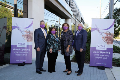 From VITAS Healthcare: President & CEO Nick Westfall, Executive VP Patty Husted, VP of Operations for South Florida Betty Bel, and Executive VP & COO Joel Wherley