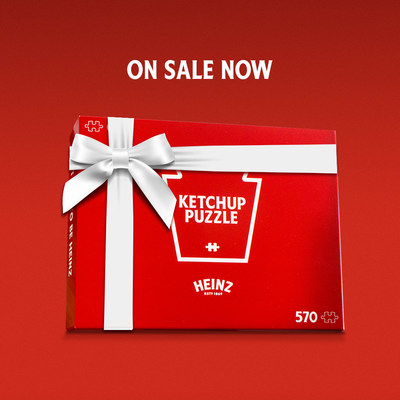 Heinz’s 570-piece, all ketchup-red puzzle is the perfect gift to help Canadians slow down together this holiday season (CNW Group/Kraft Heinz Canada)