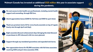 Thanking Our Associates: Walmart Canada announces new round of bonus payments for associates nationwide - total additional associate support exceeds $125 million in 2020