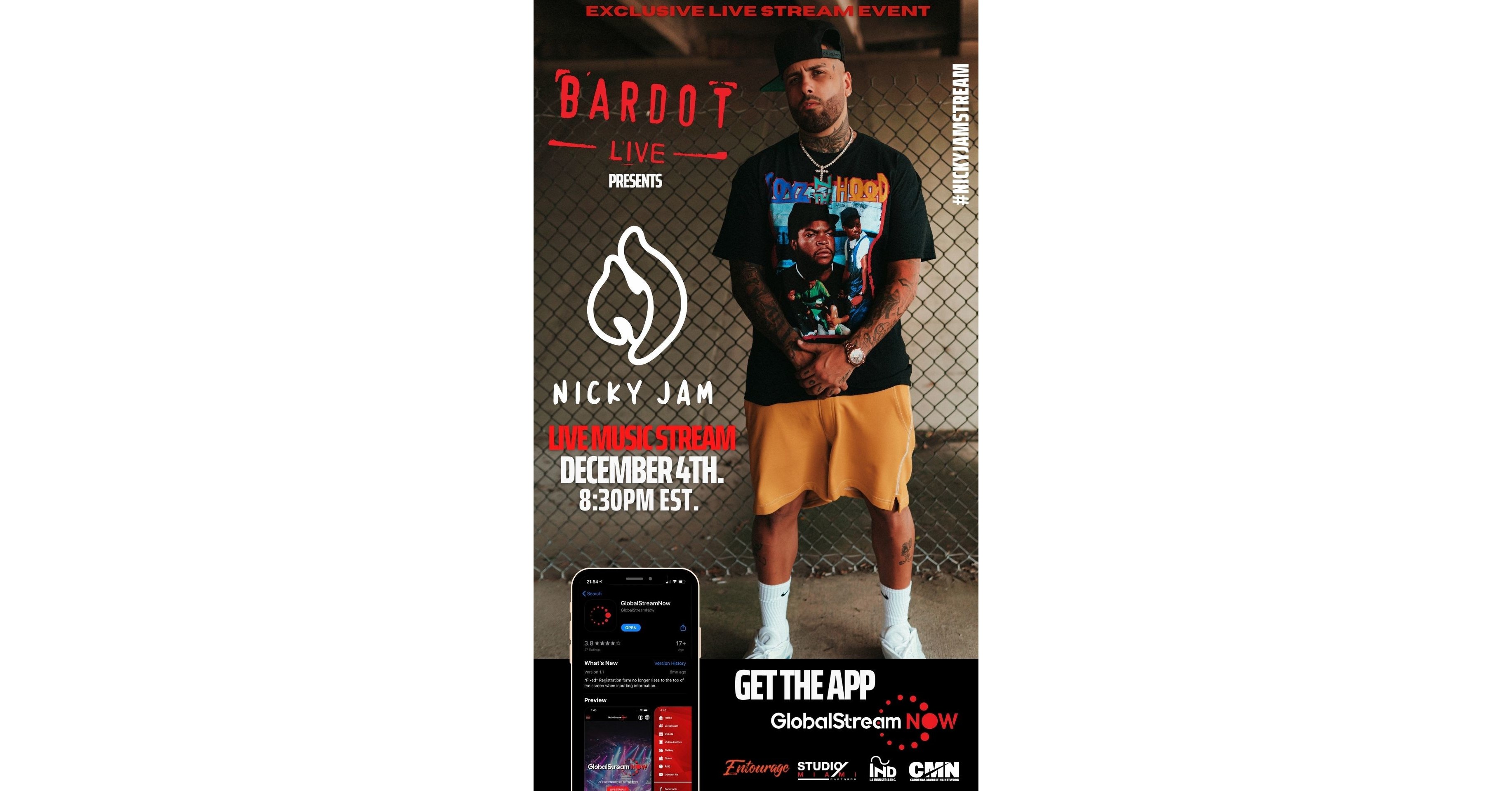 Bardot Live Presents Nicky Jam Livestream Concert