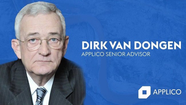 Mr. Van Dongen joins Applico as a Senior Advisor