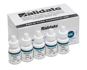 LGC Maine Standards announces VALIDATE® PTH kit for Roche cobas® with Parathyroid Hormone for easy, fast, and reliable documentation of linearity, calibration verification, and Analytical Measurement Range (AMR) verification.