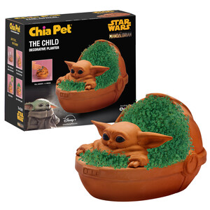 Ch-Ch-Ch-Cheer Up your Holidays with The Child Chia Pet from 'The Mandalorian' and the 'Clap On - Clap Off!' Darth Vader Clapper for Star Wars fans