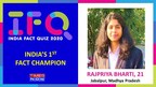 21-year-old Jabalpur girl wins India Fact Quiz 2020 Championship