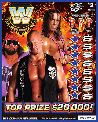 BCLC’s WWE® multi-scene scratch & win tickets (CNW Group/Pollard Banknote Limited)