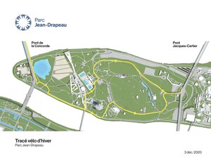 La Société du parc Jean-Drapeau annonce le dévoilement d'un parcours cyclable hivernal sur l'île Sainte-Hélène pour assurer la mobilité active quatre saisons