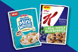 Whole Grains Just Got a Whole Lot Tastier with Two New Flavors: Kellogg's Frosted Mini-Wheats® Cinnamon Roll and Kellogg's Special K® Blueberry