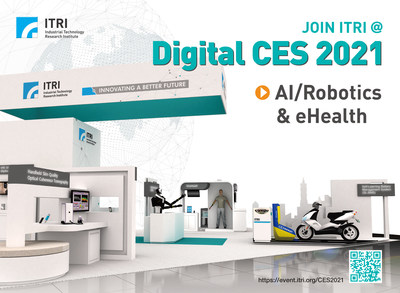 Join ITRI at CES 2021 to view innovations in AI, robotics, and e-health: https://event.itri.org/CES2021.