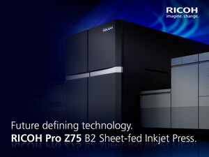 Commercial printers preview the RICOH Pro Z75 B2 sheet-fed inkjet press designed to enable business growth