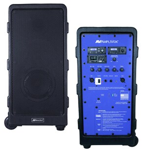 AmpliVox 'Brilliantly Blue' Titan Portable Wireless PA Now Made in USA for Greater Sound Capability &amp; Quality