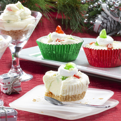 To help celebrate the holidays safely, offer single-serve, individually portioned foods like these deliciously fun and creative Mini White Chocolate Mousse Cups.