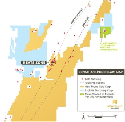 Figure 1. Jonathan’s Pond claim (CNW Group/New Found Gold Corp.)