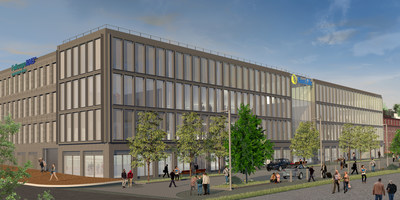 Computerized rendering of Sun Life U.S. and FullscopeRMS. offices in Portland.