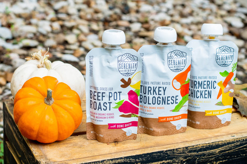 Serenity Kids' new third line launch of Toddler Purees with Bone Broth