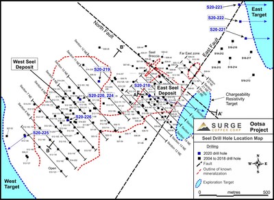 Figure 1: Seel Drill Hole Location Map