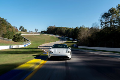 Porsche Taycan Turbo S sets production EV lap time at Michelin Raceway Road Atlanta.