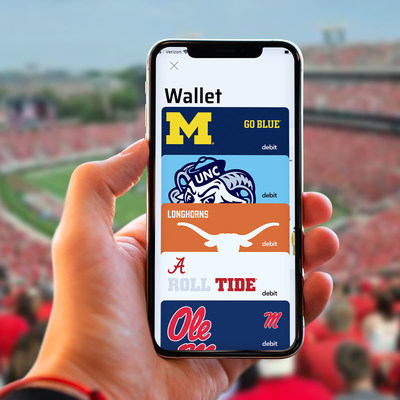 Instantly add your favorite team to your digital wallet with Apple Pay or Google Pay. Over 25 College teams available at shop.myfancard.com and use anywhere Mastercard is accepted.
