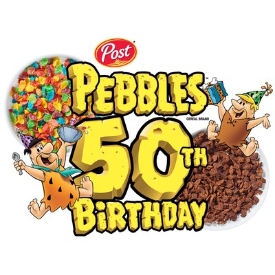 PEBBLES™ cereal 50th birthday logo