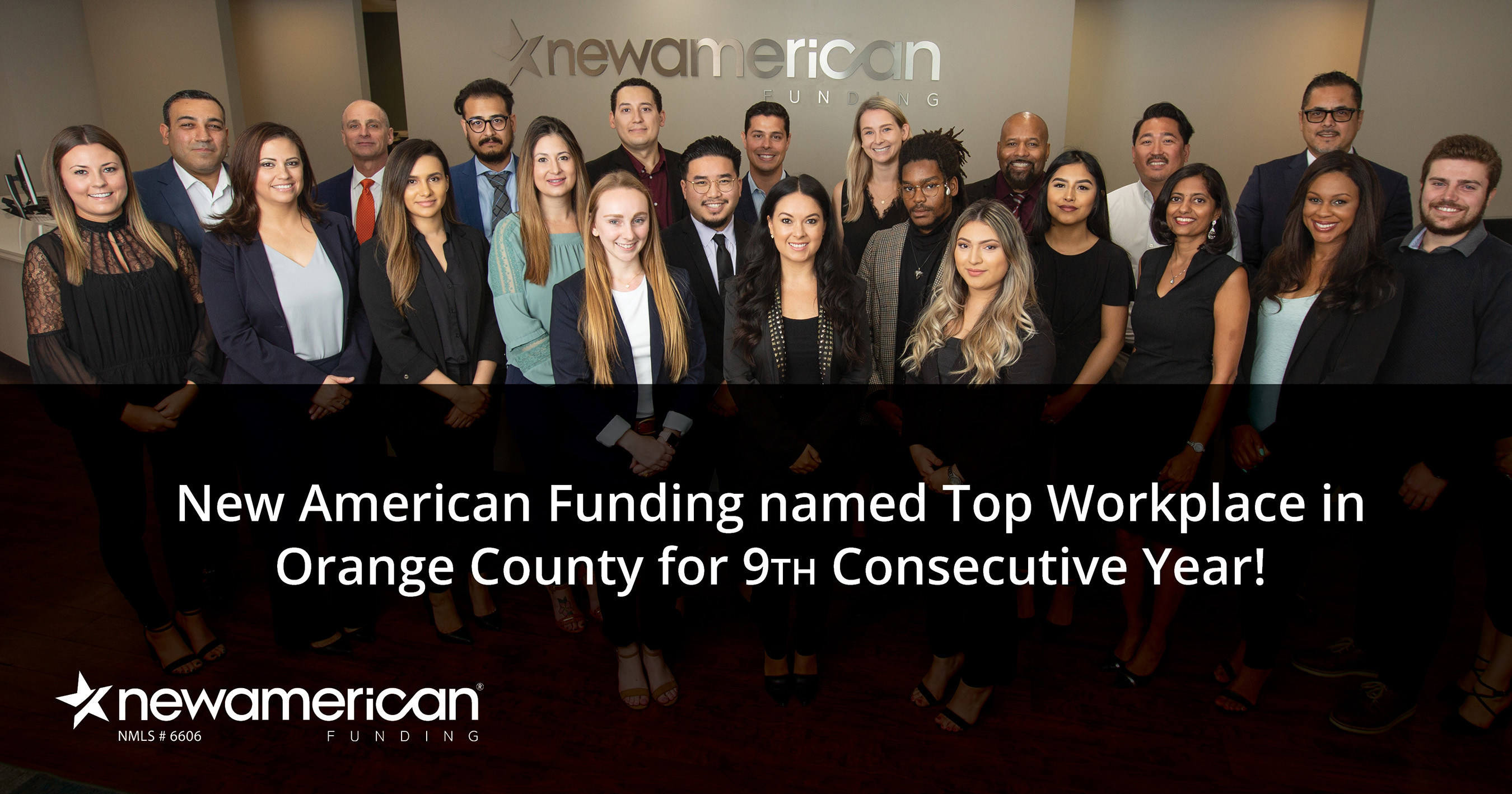 New American Funding Named Top Workplace in Orange County for 9th Straight Year