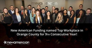 New American Funding Named Top Workplace in Orange County for 9th Straight Year