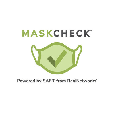LOGO: MaskCheck powered by SAFR® from RealNetworks