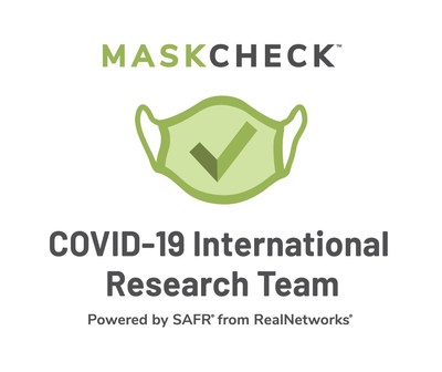 LOGO: MaskCheck by COVID-19 International Research Team powered by SAFR® from RealNetworks