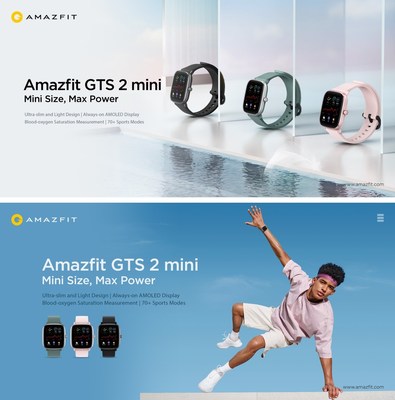 Amazfit GTS 2 mini, lightweight and ultra-slim smartwatch - Fashionable Fitness for Everyone