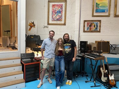 From L-R: Alex Martin, Becky Hill, David Ventura