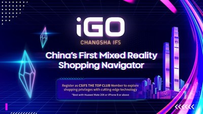 China's first MR shopping navigator is launched by Changsha IFS (PRNewsfoto/Changsha IFS)