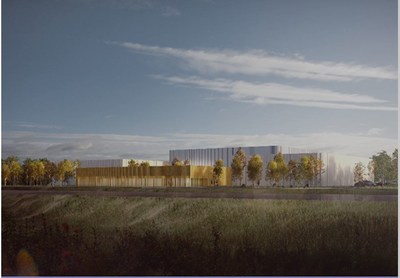 Exterior design of Parks Canada's new purpose-built collection storage facility. 
 Moriyama and Teshima Architects and NFOE Architects, a joint-architectural venture. (CNW Group/Parks Canada)