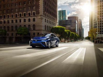 Toyota Mirai hydrogen fuel cell electric vehicle. (CNW Group/Toyota Canada Inc.)