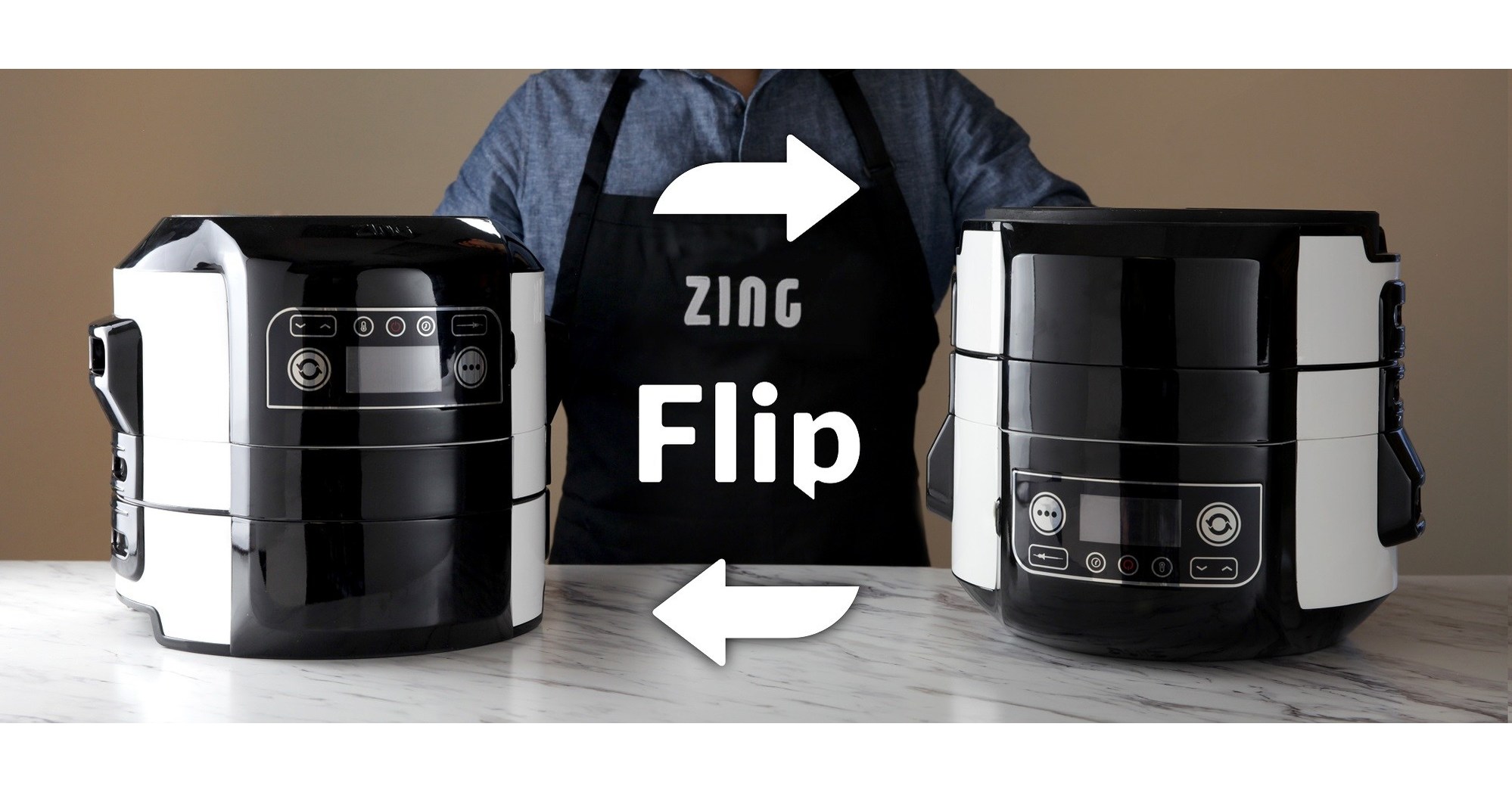 Zing Introduces FLIP a 2 in 1 Device Air Fryer and SlowMulti Cooker Machine