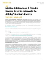 Télécharger Le Communiqué De Presse (Groupe CNW/O3 Mining Inc.)
