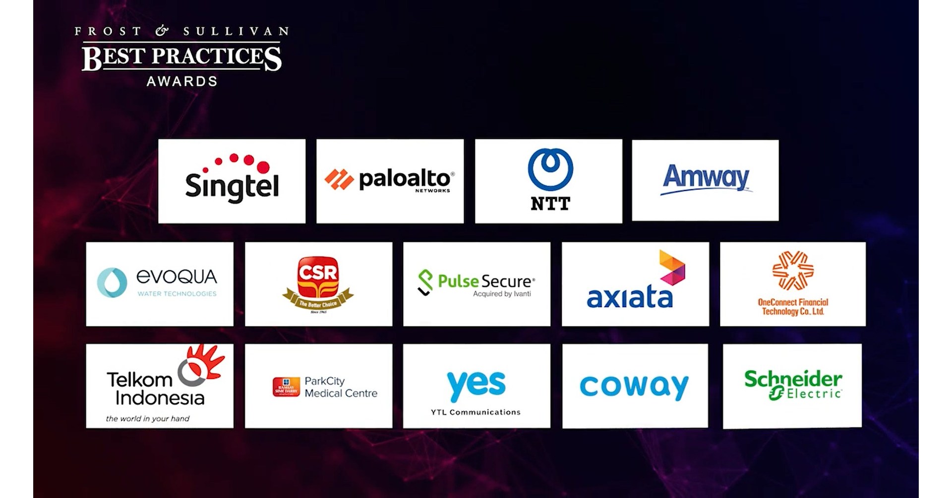 Leading Organizations Honored by Frost & Sullivan in the Final 2020 Asia-Pacific Best Practices Virtual Awards Ceremony Leading Organizations Honored by Frost & Sullivan in the Final 2020 Asia-Pacific Best Practices Virtual Awards Ceremony