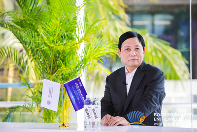 Photo shows Li Qiuxi, Chairman of Fenjiu Group.