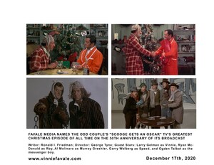 Favale Media Names The Odd Couple's 'Scrooge Gets An Oscar' TV's Greatest Christmas Episode Of All Time On The 50th Anniversary Of Its Broadcast