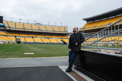 Hall of famer and Pittsburgh Steelers alum, Franco Harris in the *Proud to Protect Pittsburgh* campaign by Allegheny Conference