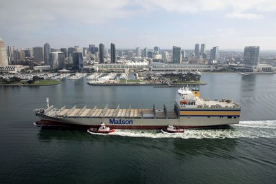 Matsonia on sea trial at San Diego.