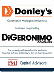 FMI Advises Donley's Inc. in the Sale of its Construction Management Business to DiGeronimo Companies