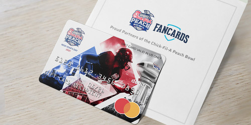 University Fancards named as the Official Gift Card Provider of the 2021 Chick-fil-A Peach Bowl on Jan. 1 in Atlanta, Ga. The game features a season-ending clash between the No. 9 Georgia Bulldogs and No. 8 Cincinnati Bearcats of the Southeastern Conference and American Athletic Conference, respectively.