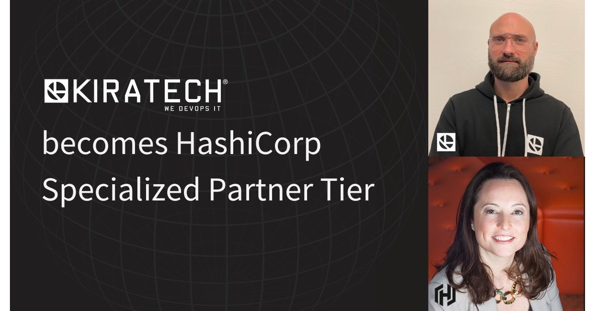 Kiratech obtient le statut de partenaire sp&eacute;cialis&eacute; dans le r&eacute;seau de partenaires de HashiCorp