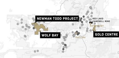 Figure 1 Location of the Newman Todd Project Property now owned 100% by Trillium Gold Mines. (CNW Group/Trillium Gold Mines Inc.)