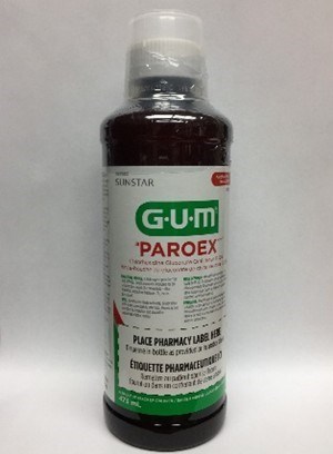 Photo of the recalled products – Gum anti-gingivitis oral rinse GUM Paroex (CNW Group/Health Canada)