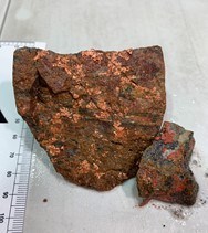 Native copper in core from CK20-04cA