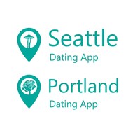 The Seattle Dating App logo and the Portland Dating App logo