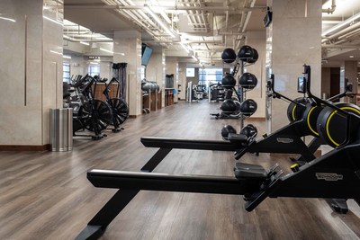 Life Time 23rd Street has an expansive fitness floor featuring high-end equipment from Technogym.