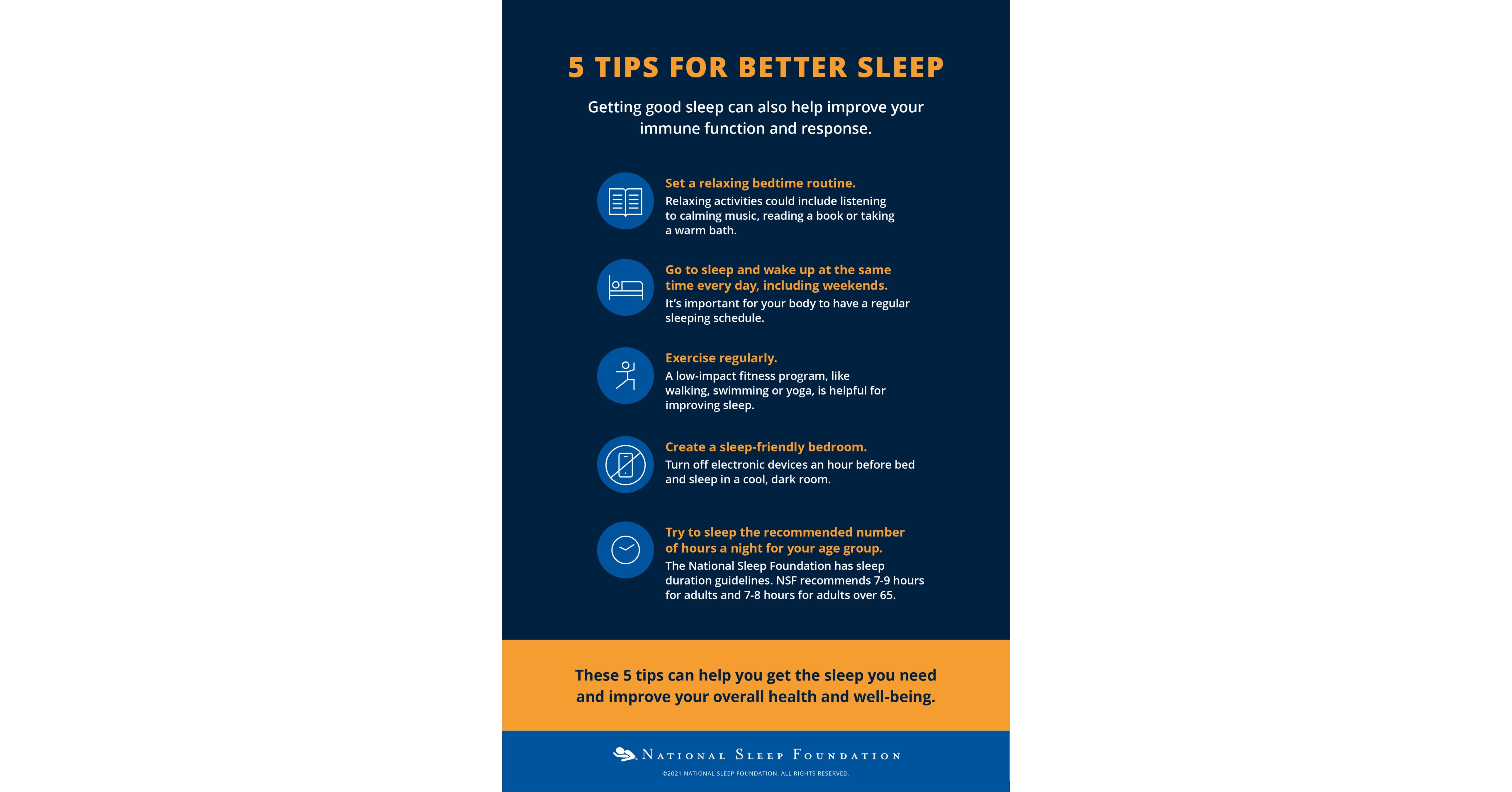 National Sleep Foundation Recommends Better Sleep Health to Help Immune  Function and Response
